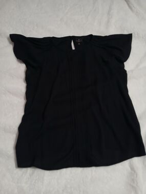 Worthington Black Flutter Sleeve Blouse